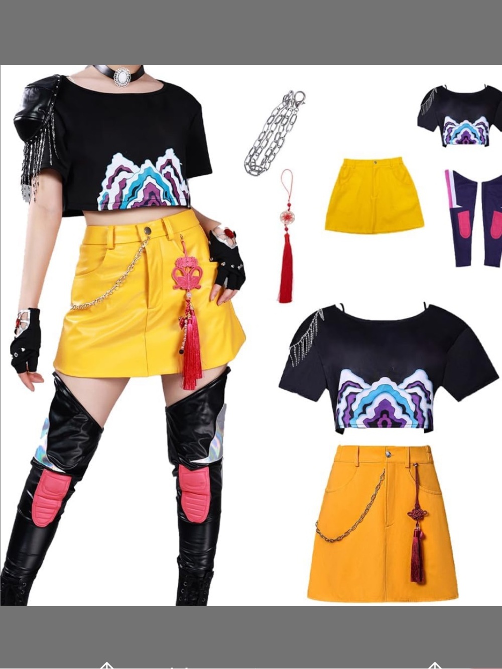 Mira Stage Cosplay Girls Group Idol Costume Size XL Junior Outfit Full Set